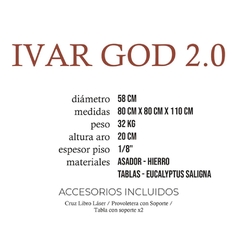 IVAR GOD 2.0 - ASADOR PORTATIL FUEGOS JL en internet