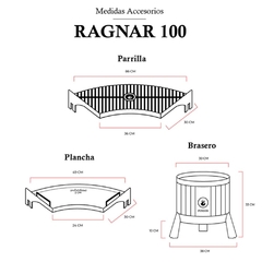 RAGNAR 100 - ASADOR FUEGOS JL - ESTILO XXI - Cocinas y Campanas