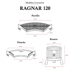 RAGNAR 120 - ASADOR FUEGOS JL - ESTILO XXI - Cocinas y Campanas