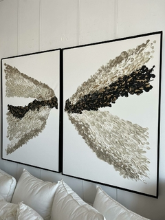 Composicion de dos cuadros Nirvana con marco negro en internet