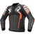 Jaqueta de Couro Alpinestars Atem V4 Preto/Cinza/Vermelho Fluor