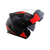 Capacete Norisk FF345 Route Stroke Escamoteável Preto/Cinza/Vermelho - comprar online