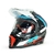 Capacete LS2 Explorer 100% Carbono MX 701 Frontier Carbon Preto/Azul 3x1