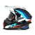 Capacete LS2 Explorer 100% Carbono MX 701 Frontier Carbon Preto/Azul 3x1