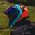 Capacete LS2 FF800 com Viseira Solar Slant Azul/Laranja Fosco