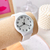 Reloj silicona números blanco - cod: ly03142