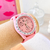 Reloj silicona números rosa - cod:dq238253