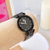 Reloj metal glitter y cubic negro - cod:dq231151