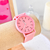 Reloj silicona clásico lineas rosa - cod: dq226442