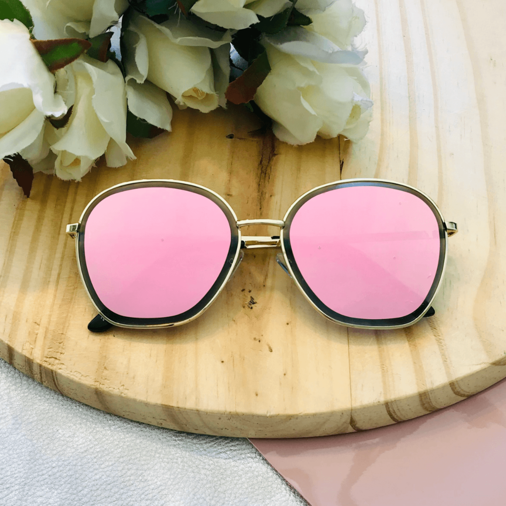 Gafas de sol cristal rosa sale