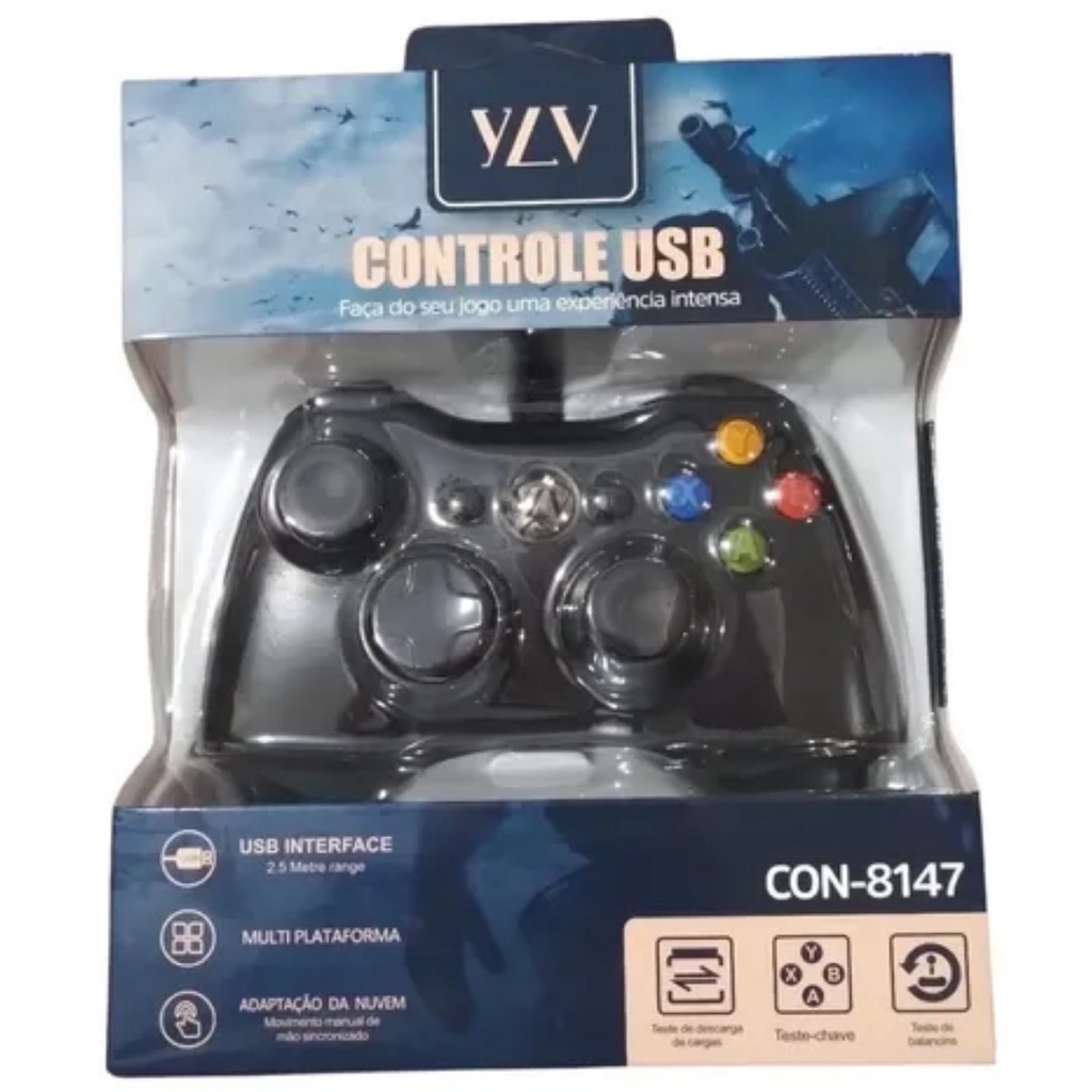 Controle Xbox 360 Original / Sem Fio / Preto