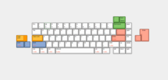 Imagen de Kit Teclado Jris65 Milky White