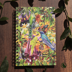 Cuaderno argollado rayado Colibríes Andinos