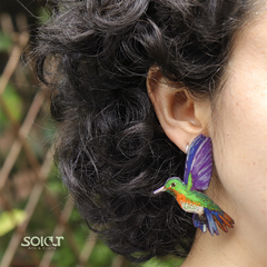 Aretes Colibrí Metallura Tyriantina - comprar online