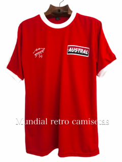 Camiseta HOMENAJE Argentinos Juniors Maradona austral