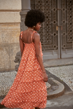 Vestido Anne Poá Terracota - comprar online