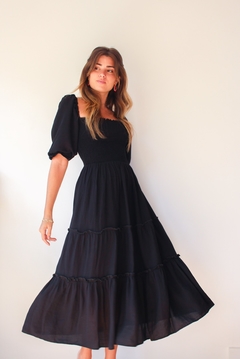 Vestido Jú Preto - Atelier Clara Rosas