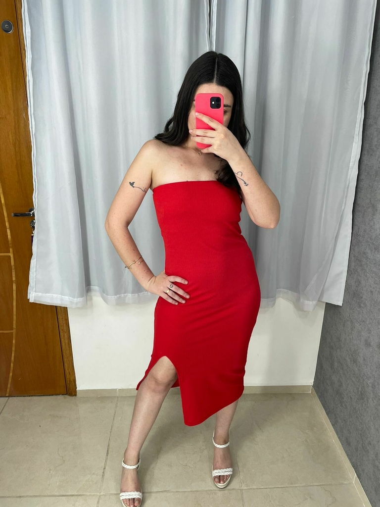 Vestido Serena Tomara que caia vermelho Meu Look KS