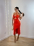 Vestido Feminino Canelado Multiformas Laranja - comprar online