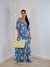 Vestido Longo Floral Azul - comprar online