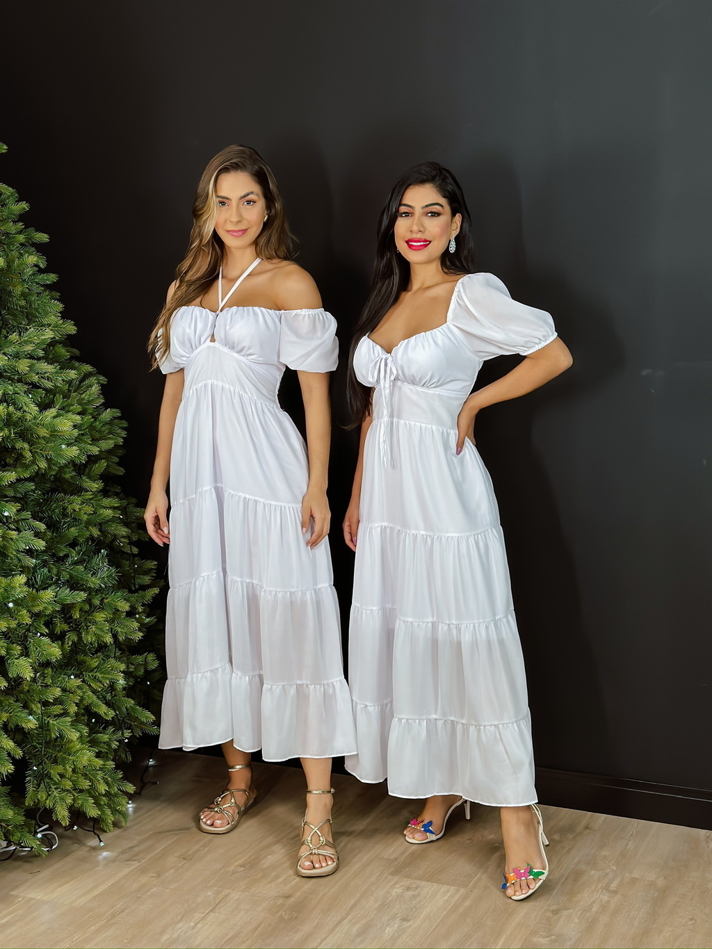 Vestido Midi Voal Branco - Comprar em Marriê