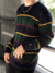 Sweater RAYADO TRENZADO VERDE - comprar online
