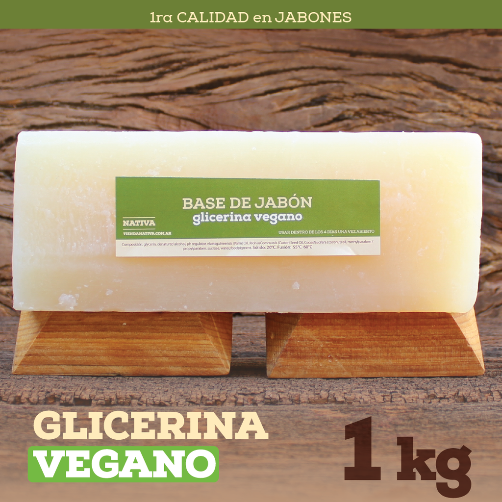 Base de 1 kg Jabón de Glicerina Vegano Veggie para Jabón sólido
