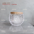 Corona 150 cc - 06 - Recipiente o mate de vidrio con tapa de madera de EUCALIPTO para velas - comprar online