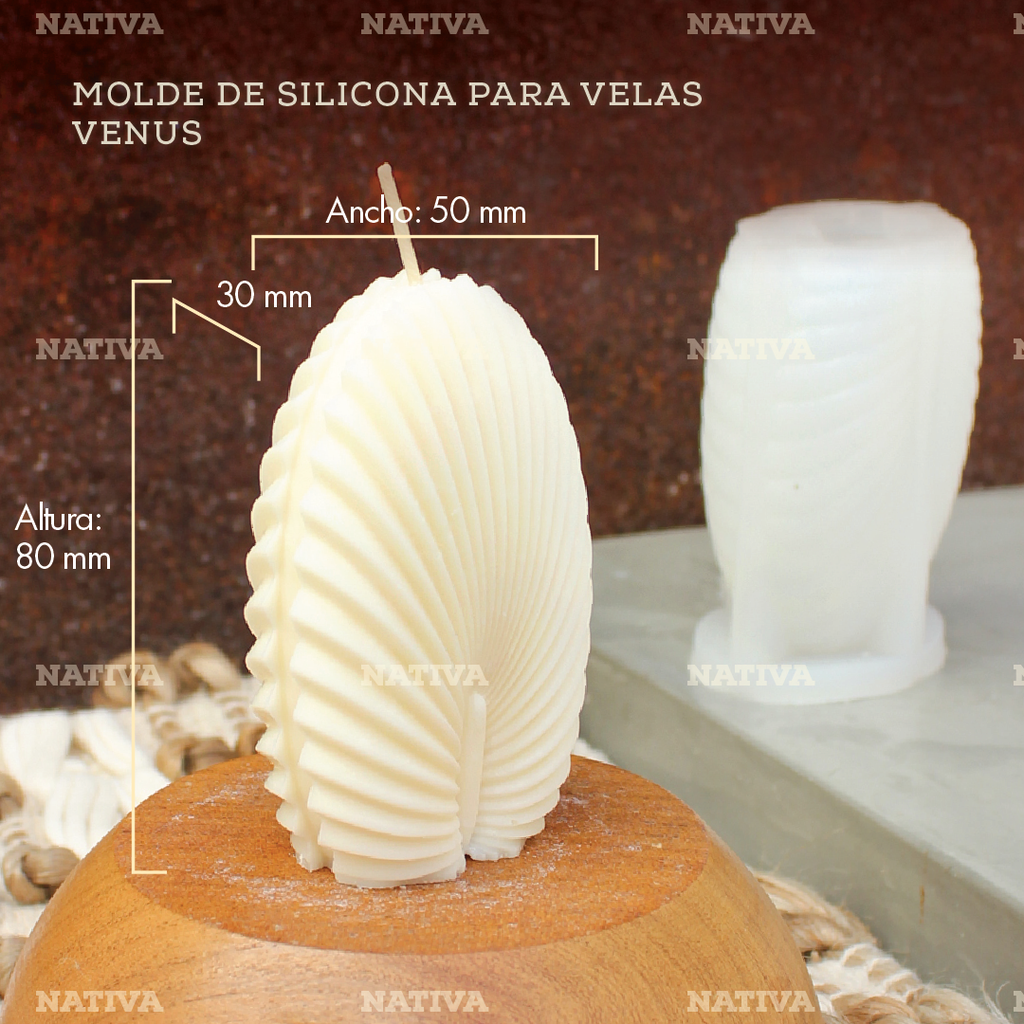 VENUS 7x9 cm - Molde de Silicona para velas