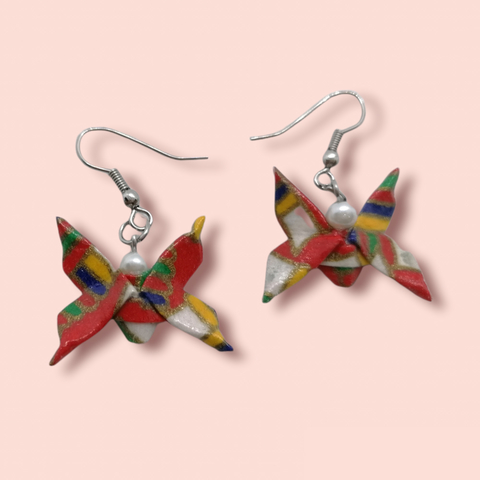 Aretes origami Mariposa