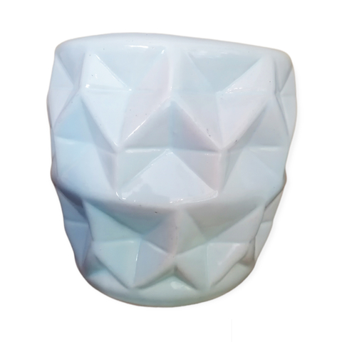 Maceta cerámica Geométrica menta