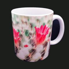 Taza modelo Mammillaria con flores