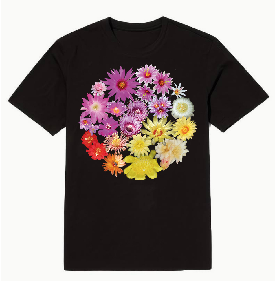 Playera Flores de Cactus Suculentas Dzitya