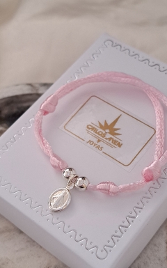 Pulsera Seda Rosa