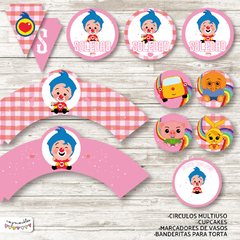 Kit Imprimible Payaso Plin Plin en rosa - comprar online