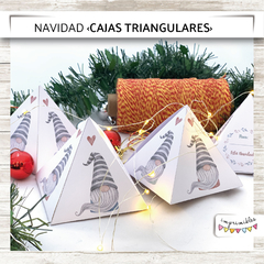 Cajas triangulares de Navidad