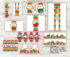 Kit imprimible Camiones Multicolor en internet