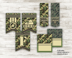 Kit imprimible Militar - Camuflado - Imprimibles