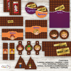 Kit Imprimible Charlie y la fábrica de chocolate - Willy Wonka