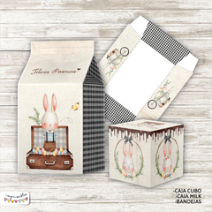 Kit Imprimible Desayuno Conejo de Pascuas acuarela - Imprimibles