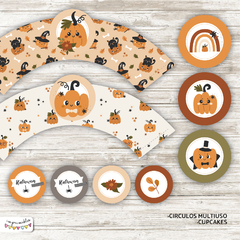 Kit Imprimible Desayuno Halloween Calabazas - comprar online