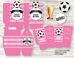 Imagen de Kit imprimible Futbol en rosa
