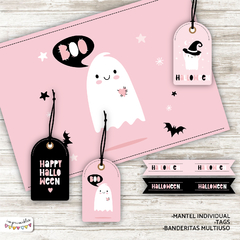 Kit Imprimible Desayuno Halloween rosa