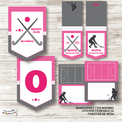 Kit Imprimible Hockey en rosa - Imprimibles