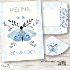 Kit imprimible Mariposas en celeste - tienda online