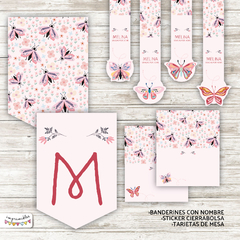 Kit imprimible Mariposas en rosa