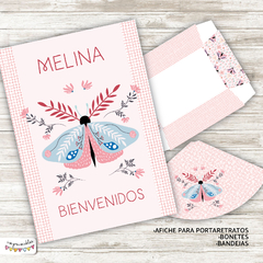 Kit imprimible Mariposas en rosa
