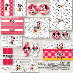Kit imprimible Mickey y Minnie clásico