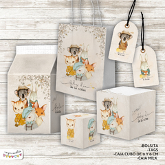 Set imprimible de Cajas, tags y bolsa Día Del Niño VINTAGE