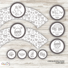 Kit Imprimible Desayuno Pascuas Para Colorear - comprar online